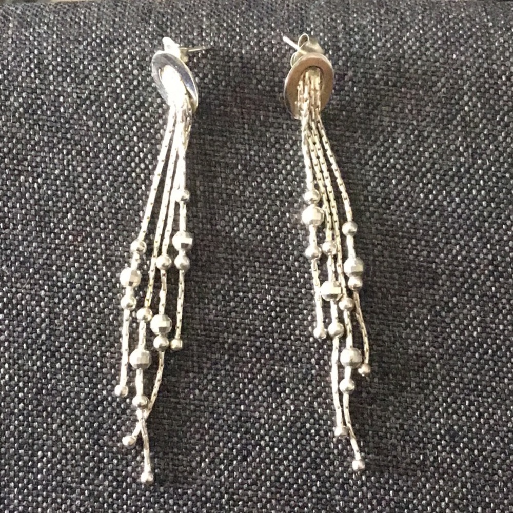 Sterling silver beaded earrings